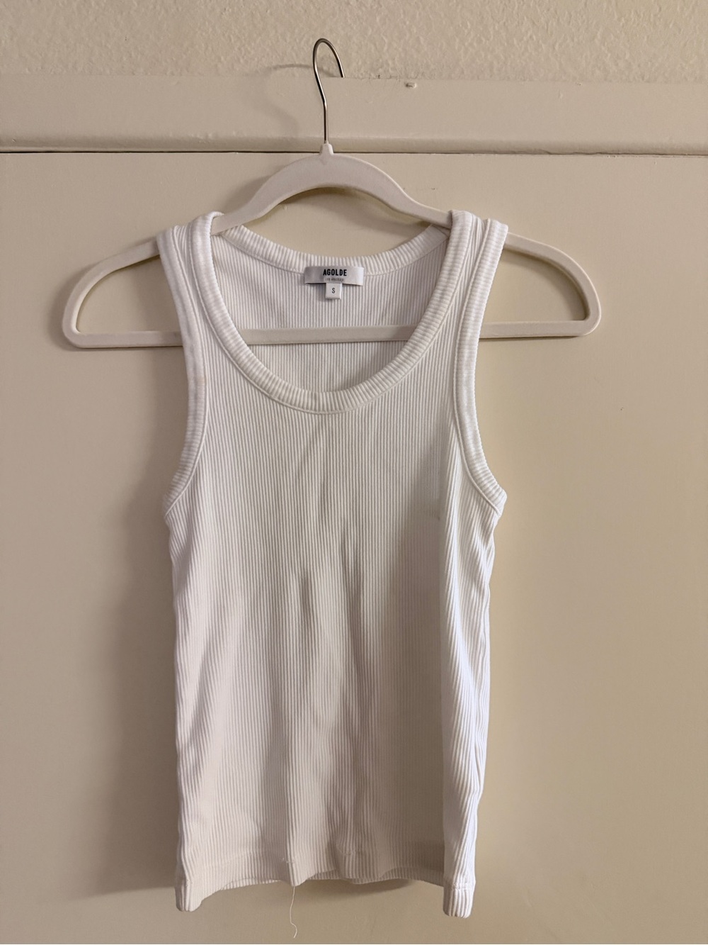 Agolde Poppy Tank Top in Bone - Picture 8 of 8